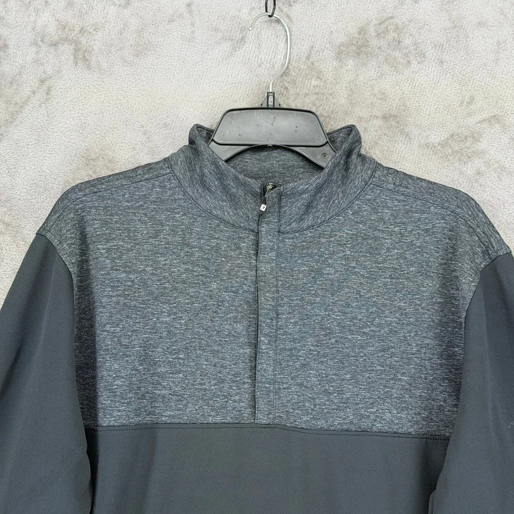 FootJoy Mens Grey Charcoal 1/4 Zip Golf Pullover Sweater‎ Medium 25313